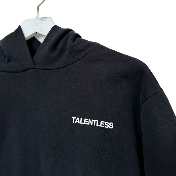 Talentless Mens Black & White Logo Hoodie Size Small - Picture 5 of 10